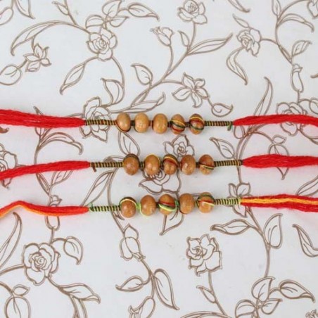 Pack of Three Wooden Rakhi