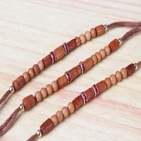 Three Simple Wooden Rakhi