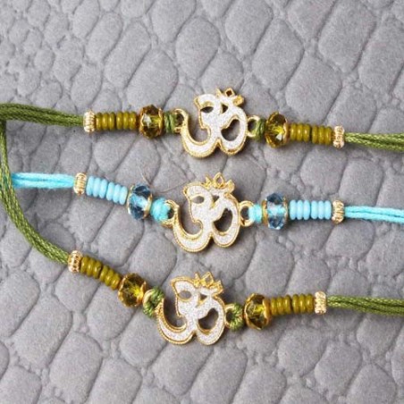 Set of Three Om Rakhi Set