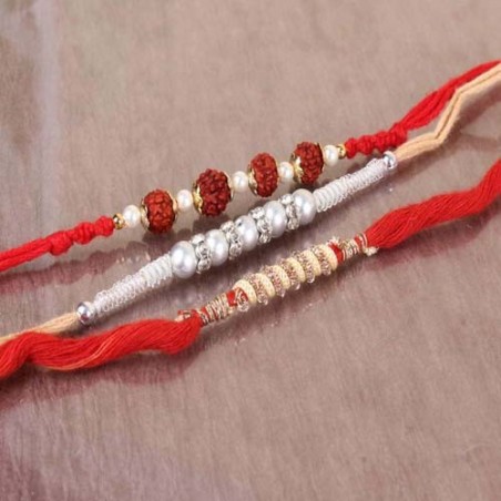 Alluring Pack of Three Rakhi Set