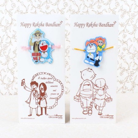 Doraemon with Modi and Nobita Rakhi for Kids