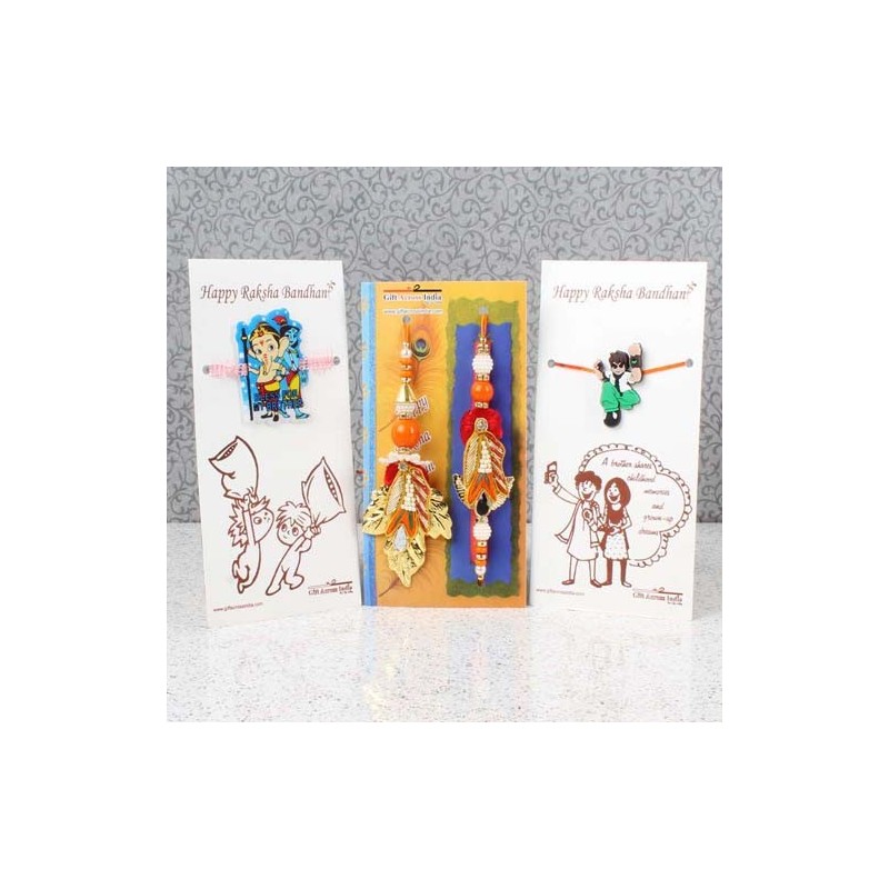 Bhaiya Bhabhi with Cartoon Rakhi Family Combo Bhaiya Bhabhi with Cartoon Rakhi Family Combo