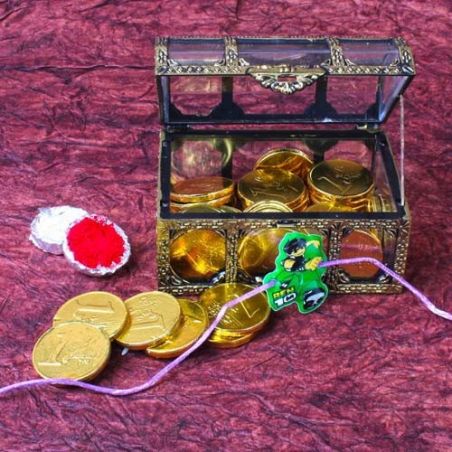 Ben10 Rakhi with Gold Coin Chocolate