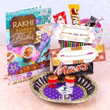 Rakhi Thali with Imported Chocolates Hamper