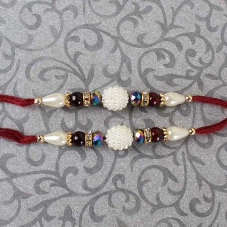 Set of Two Beautiful pearl Rakhis