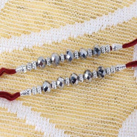 Set of Two Sliver Beads Rakhis