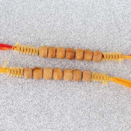Wooden Color Beads Set of Two Rakhis
