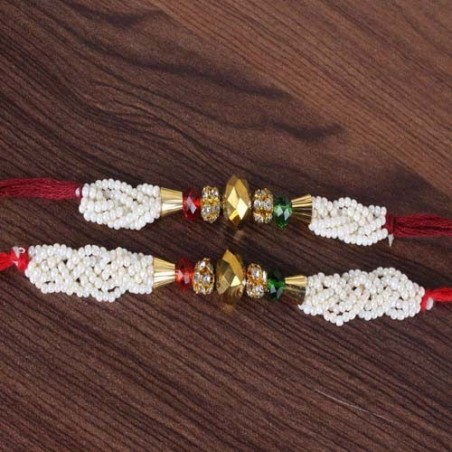 Pair of Two Moti Rakhi