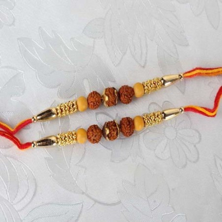 Duet Devotional Three Rudraksha Rakhi