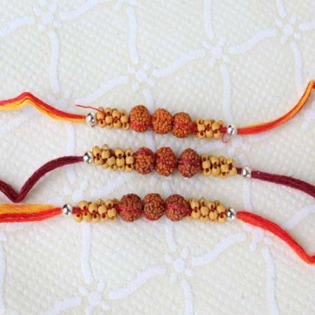 Three Rudraksha Rakhi for Bother