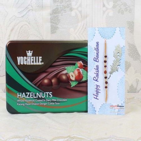 Vochelle Hazelnuts Chocolate Box with Rakhi