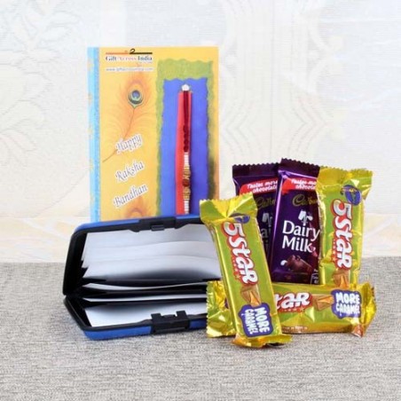 Rakhi Gift of Cadbury Dairy Milk with Five Star Chocolate Bars