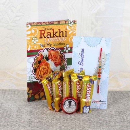 Devin Rakhi with Five Star Chocolate Bars