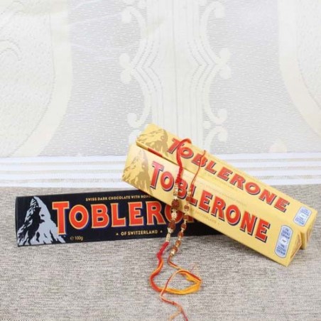 Toblerone Chocolate Bars with Pair of Rakhi
