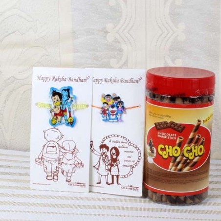Cho Cho Chocolate Waffer Stick with Kids Rakhis
