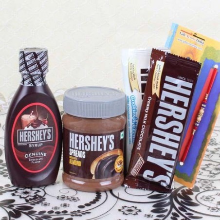 Rakhi with Hersheys Gift Combo