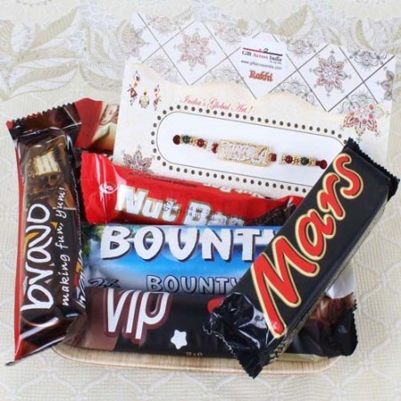 Assorted Imported Chocolates with Veera Rakhi