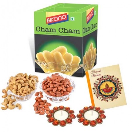 Bikano Cham Cham 1kg and Dryfruits-Diwali gifts