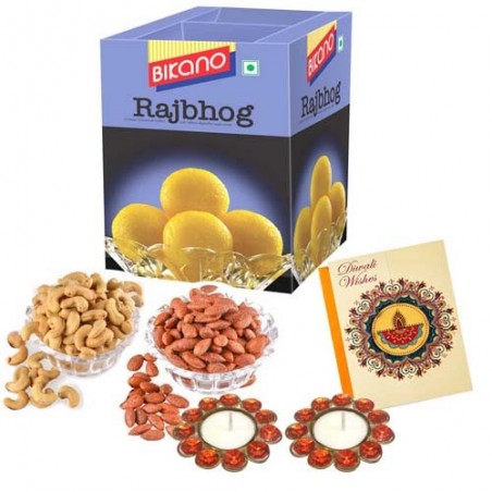 Bikano Rajbhog 1kg and Dryfruits-Diwali gifts