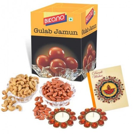 Bikano Gulab Jamun 1kg and Dryfruits-Diwali gifts