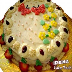 Vanilla Cake - 1 kg (Dona Cakes World)