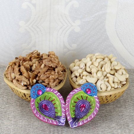 Walnut and Cashew with Earthen Diya