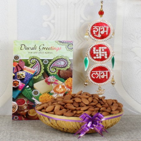 Shubh Labh Hanging with Almond and Greeting Card