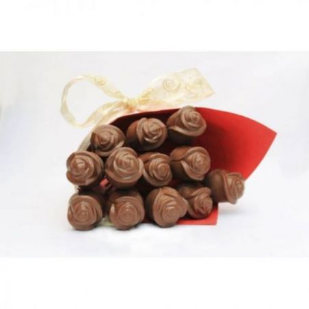 milk chocolate roses-pack of 12