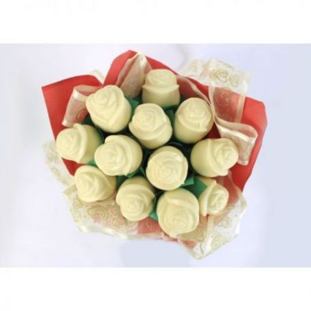 white chocolate roses-pack of 12