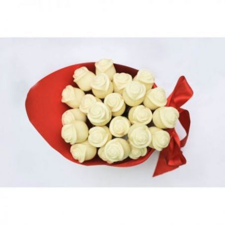 white chocolate roses-pack of 24