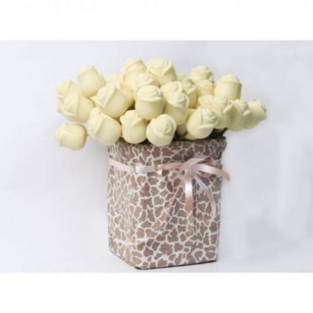 white chocolate roses-pack of 50