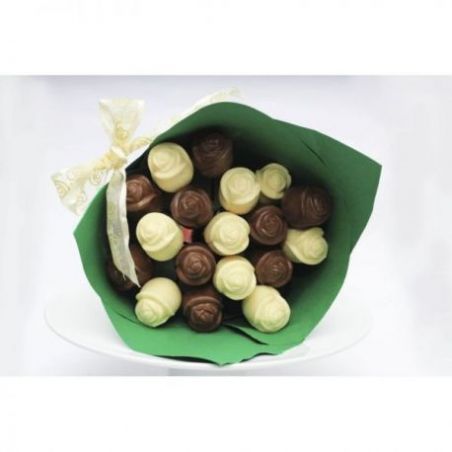 milk and white chocolate roses-pack of 18