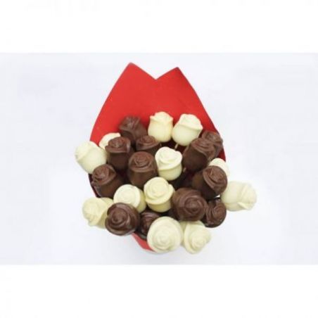 milk and white chocolate roses-pack of 24