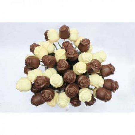 milk and white chocolate roses-pack of 50
