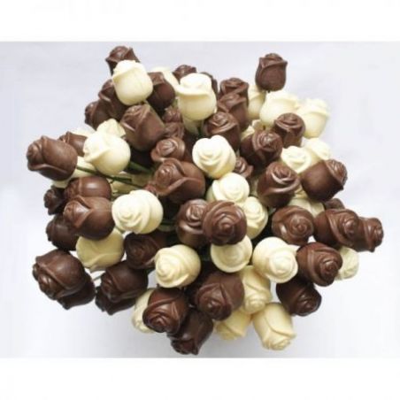 milk and white chocolate roses-pack of 100