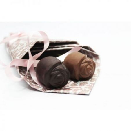 dark and milk chocolate roses-pack of 2