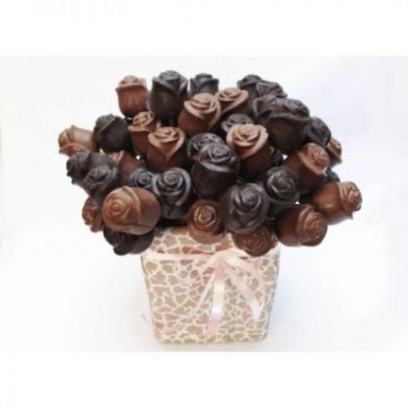 ark and milk chocolate roses-pack of 50