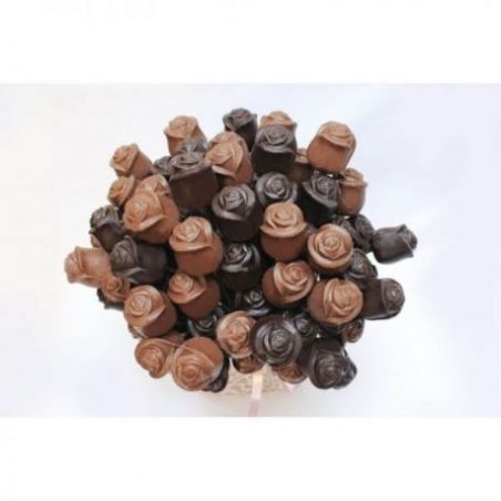 dark and milk chocolate roses-pack of 100