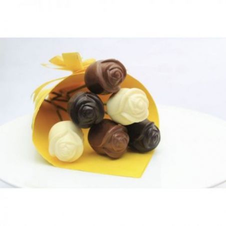 dark, milk and white chocolate roses-pack of 6