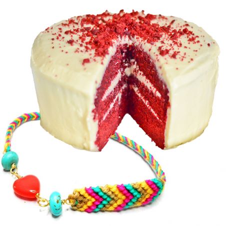 Red Velvet cake with FriendShip Day band