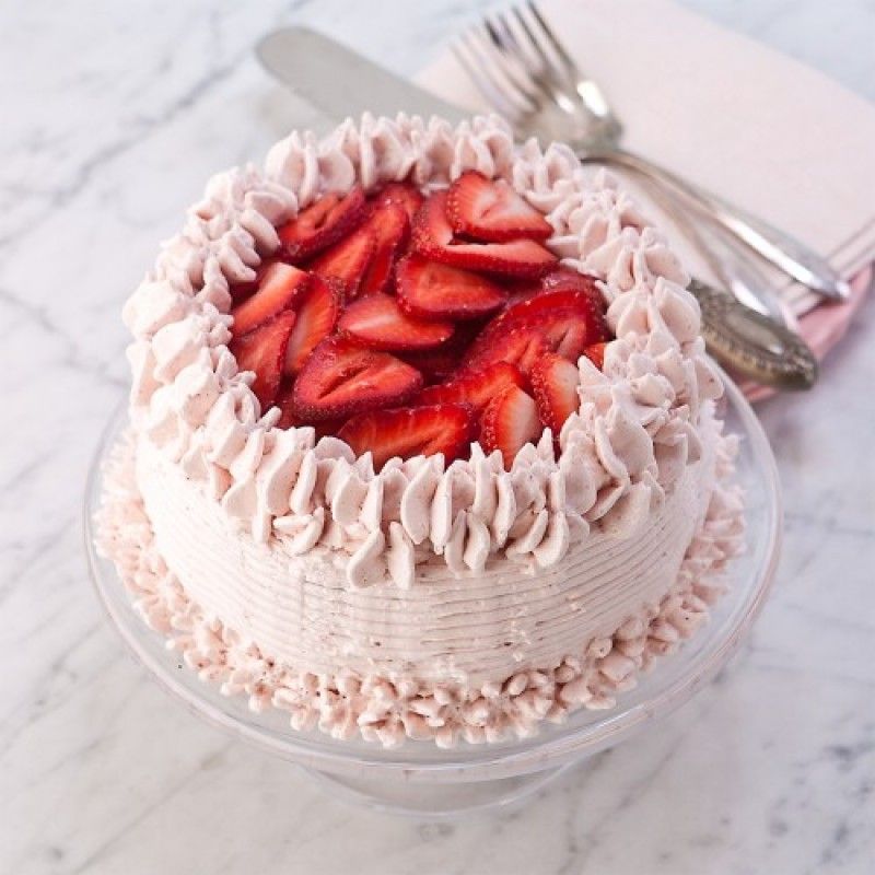 Strawberry Eggless Cake (Brownie Point)