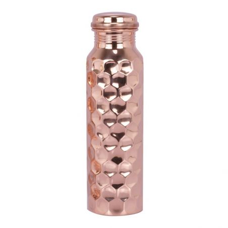 Diamond Itched Copper Bottle