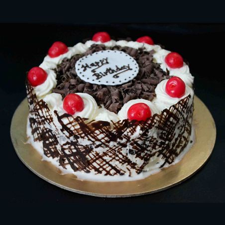 Black Forest Eggless Cake - 1 kg (Kabhie B)
