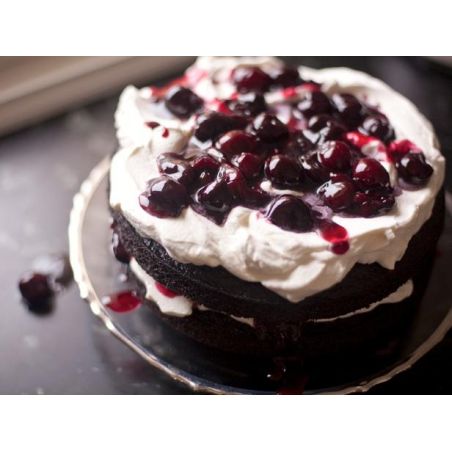 Choco Cherry Eggless Cake - 1 kg (Kabhie B)