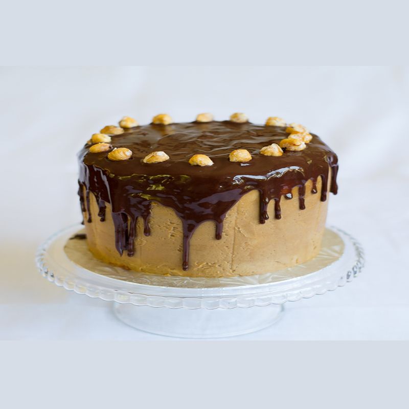 Mocha n Hazenut Delite Eggless Cake - 1 kg (Kabhie B)