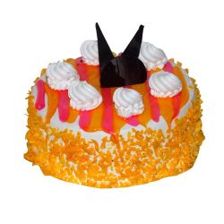 Orange Forest Eggless Cake - 1 kg (Kabhie B)