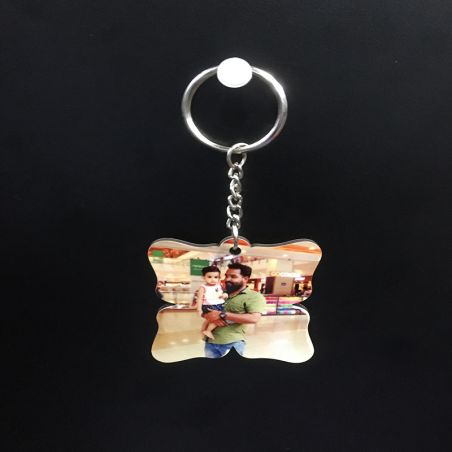 Double sided Wooden Key Chain