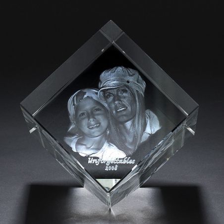 Upright square 3D Crystal Image