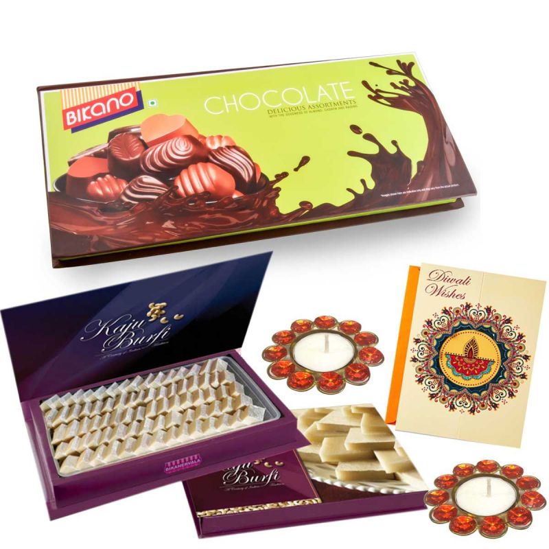 Chocolates and Kaju katli-Diwali gifts