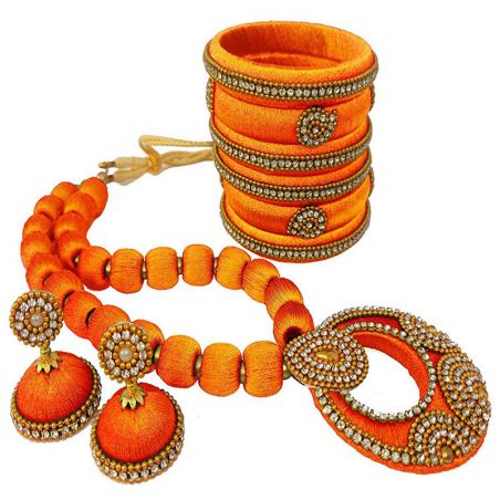 Orange necklace set